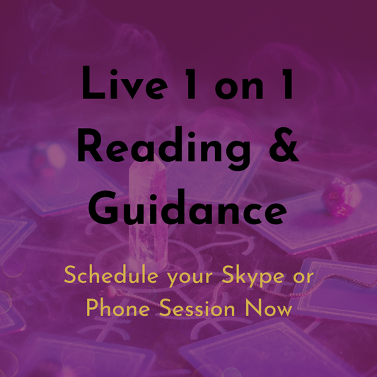 Live 1 on 1 Readings or Coaching Via Zoom/Phone